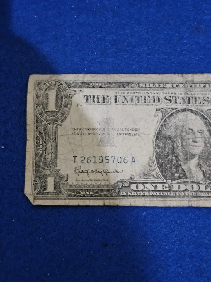1957 B Series $1 One Dollar Silver Certificate Blue Seal Bill - Image 3 of 4