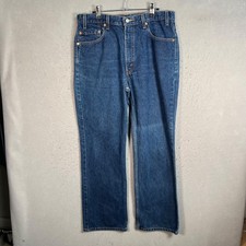 Levis 517 Mens Size 36 x 31 Boot Cut Jeans 100 Cotton Blue Denim