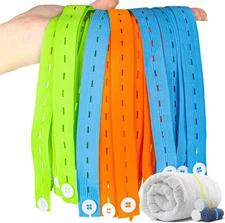 30PCS Adjustable Sheet Organizer Bands - Elastic Bed Sheet Straps for Storage