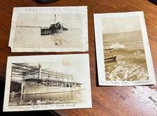 USS Bruce 329 & USS Langley - Sub Firing Torpedo US Navy Ship Photo Lot WWI WWII