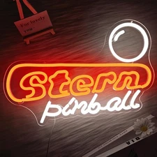 16"x14" Stern Pinball Game Kids LED Neon Sign With Dimmer USB Powered Light