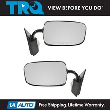 Trq Manual Side View Mirrors Black Left Right Pair For Chevy Gmc Pickup Truck
