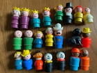 Vintage Fisher Price Little People Figure Lot King Queen Mayor Dog Pig