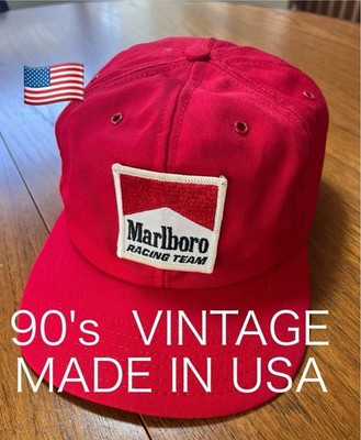 Made In USA 90'S Vintage Marlboro Cap Adjustable Hat Trucker