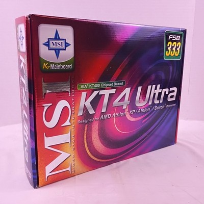 MSI K7 Mainboard KT4 Ultra VIA KT400 Chipset Based FSB 333 New in Box