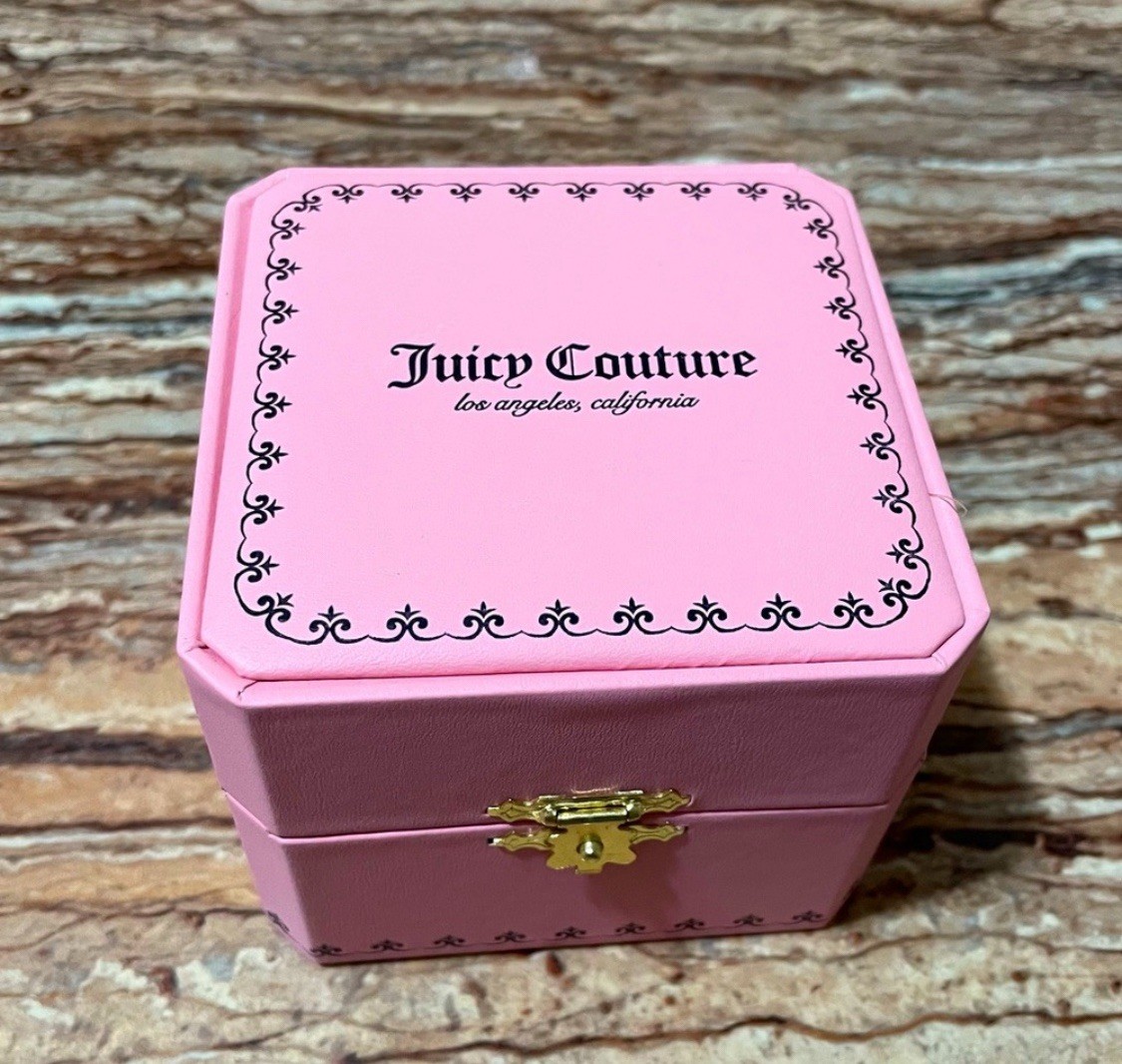 Juicy Couture Silver Charm Bracelet Watch Pink Floral  display picture 3