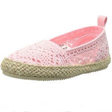 Oshkosh B gosh Toddler Pink Crocheted Slip-On Shoes, Size 6