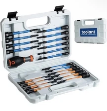 toolant 21pcs Extra Long Nut Driver Bit Set SAE/Metric Magnetic Nut Driver Se...