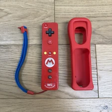 Genuine Nintendo Wii U WiiMote Controller Mario Remote Motion Plus With Cover