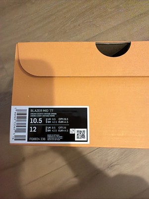 Size 10.5 - Nike Blazer '77 Mid Cream Vintage Green