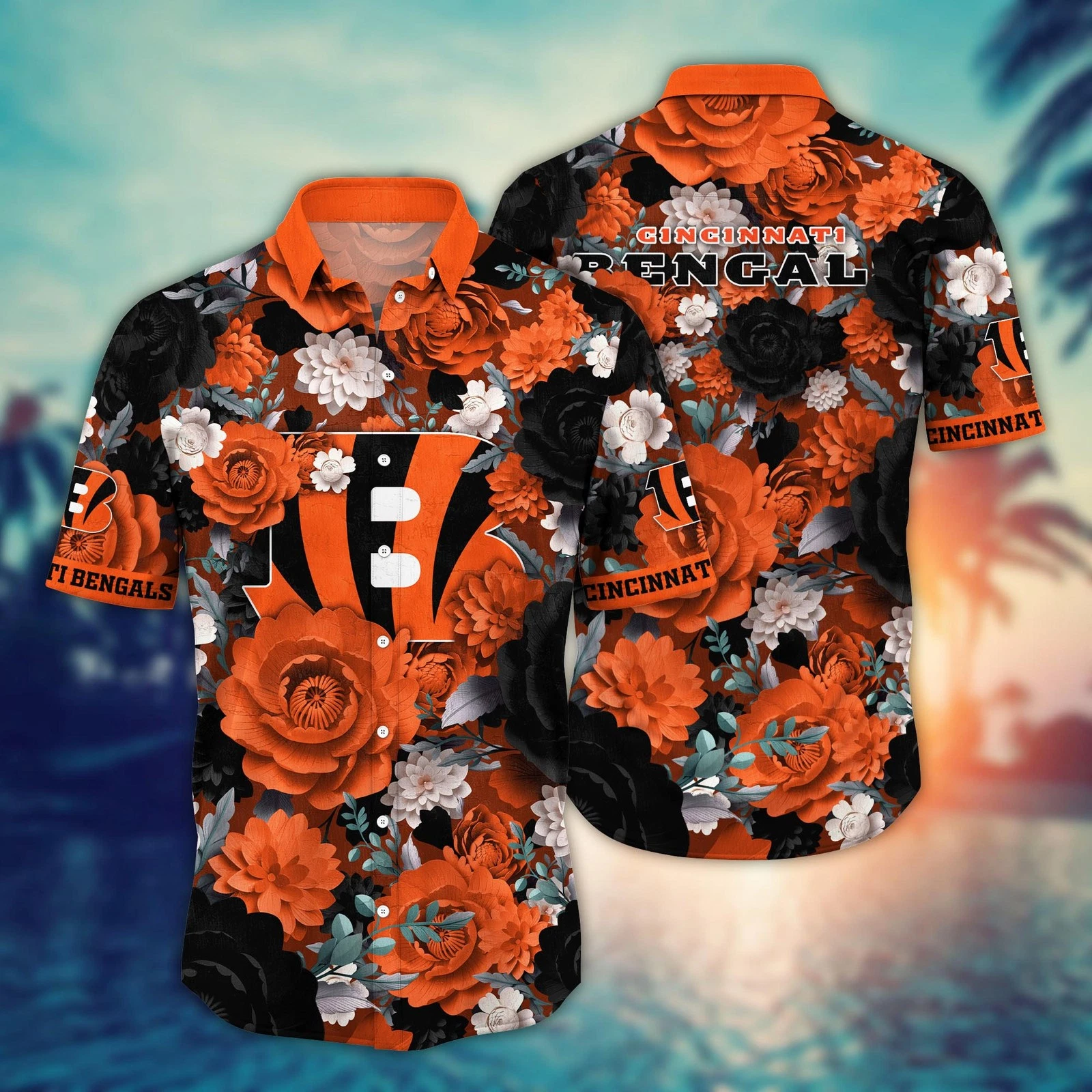 Cincinnati Football Rose Noir Hawaiian, Gift For Fans, Gift For Friends