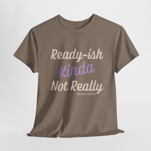 Teacher Life Tee, Funny High School Back to School Unisex T-Shirt, Lilac & Beige - Picture 4 of 12