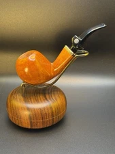 Vintage NOS Unsmoked Mastro De Paja Bent  Panel 3B + One Sun Tobacco pipe