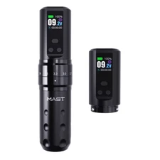 Mast Fold 2 PRO Wireless Tattoo Gun Machine 7 Strokes Rotary Pen 2 Batteries Kit