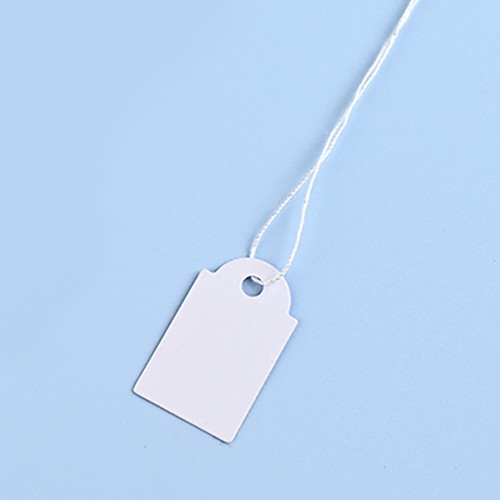 Garage Sale Price Tags Size #5 Blank White Merchandise Hang String Strung □ - Picture 5 of 16