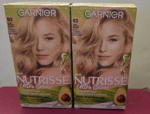 2X Garnier Nutrisse Ultra Creme Permanent Haarfarbe 93 hellgolden blond *NEU