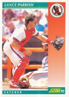 #298 CALIFORNIA ANGELS # LANCE PARRISH # BASEBALL CARD SCORE NFL '92