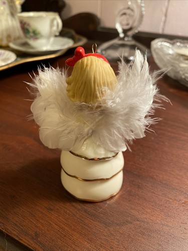 LENOX Ornament Christmas Praying Girl Angel Feather Wings - Picture 2 of 3