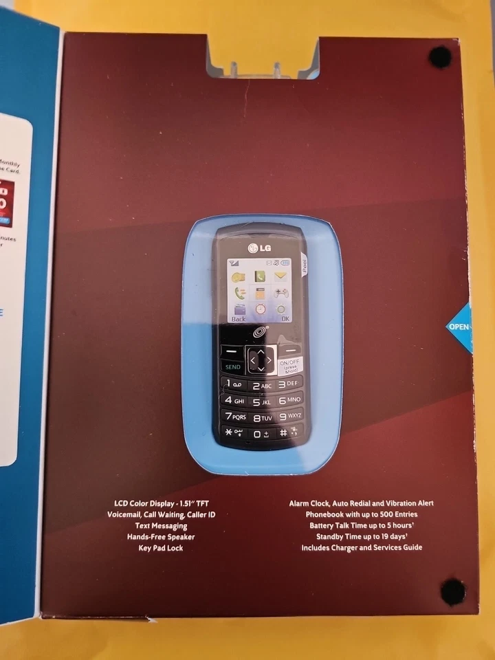 NEW LG 320G - NET10 Unlimited Prepaid Cell Phone - Black **NEW/SEALED** - Image 2 of 4