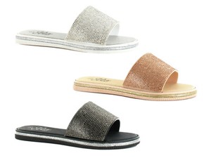 ladies sparkly sliders
