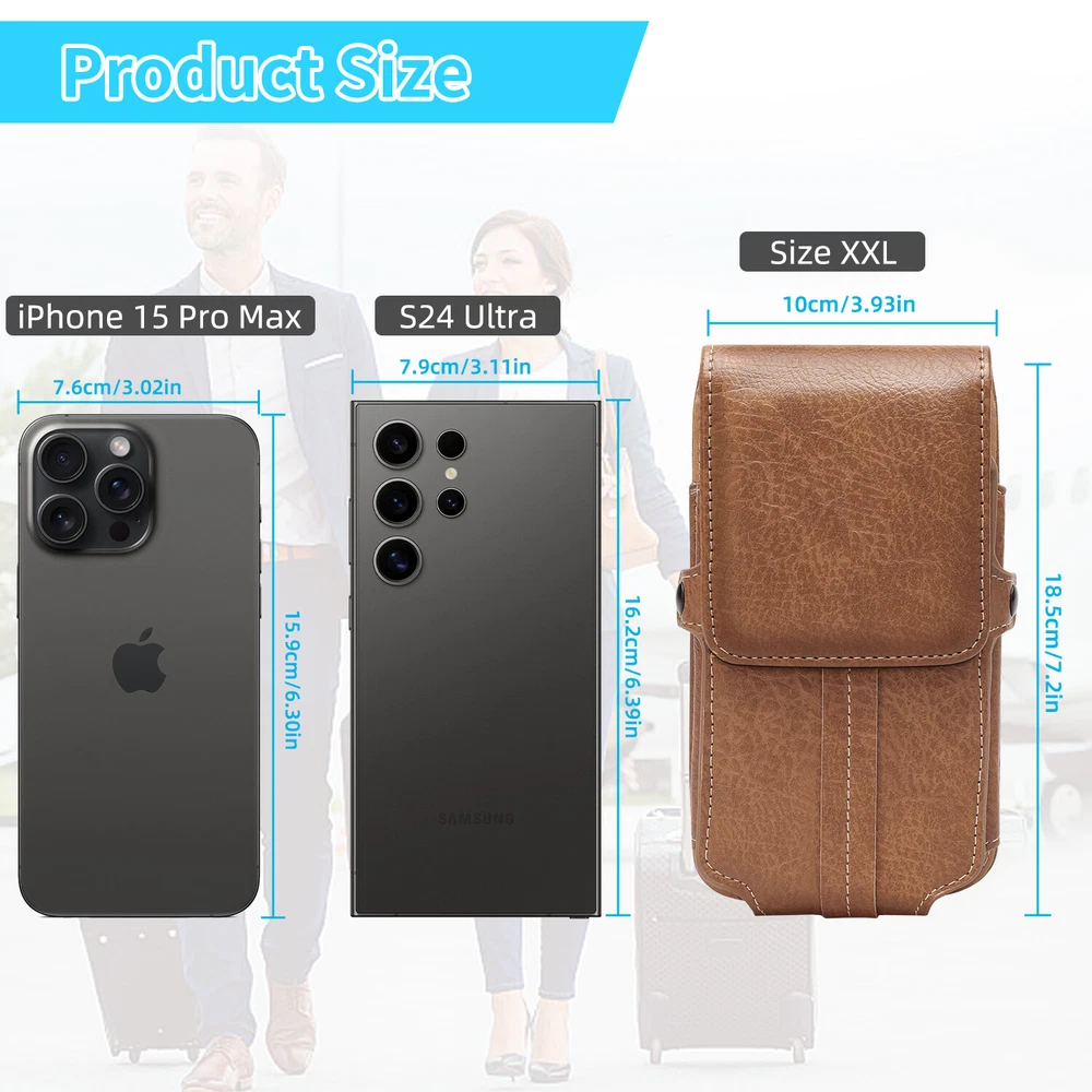Tactical Waist Belt Bag with Metal Clip Holster for Cell Phone