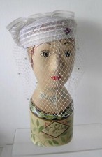 60's Morgan Taylor White Church Pill Hat w/ Face Net Fancy w/Hat pin Italy