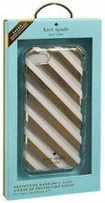 NUEVO Estuche Rígido Protector Kate Spade New York Apple iPhone 8 7 DORADO BLANCO