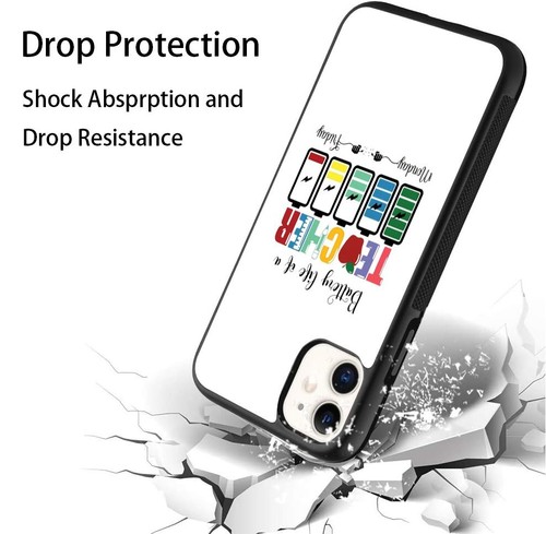 Anti fingerprint For iPhone SE XS XR Max 5 6 7 8 Plus Retro Graphic Teacher Life - Picture 19 of 25