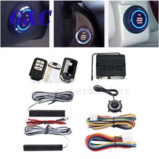 Car Auto Alarm Security System Key Start Keyless Entry Push Button Remote Kit
