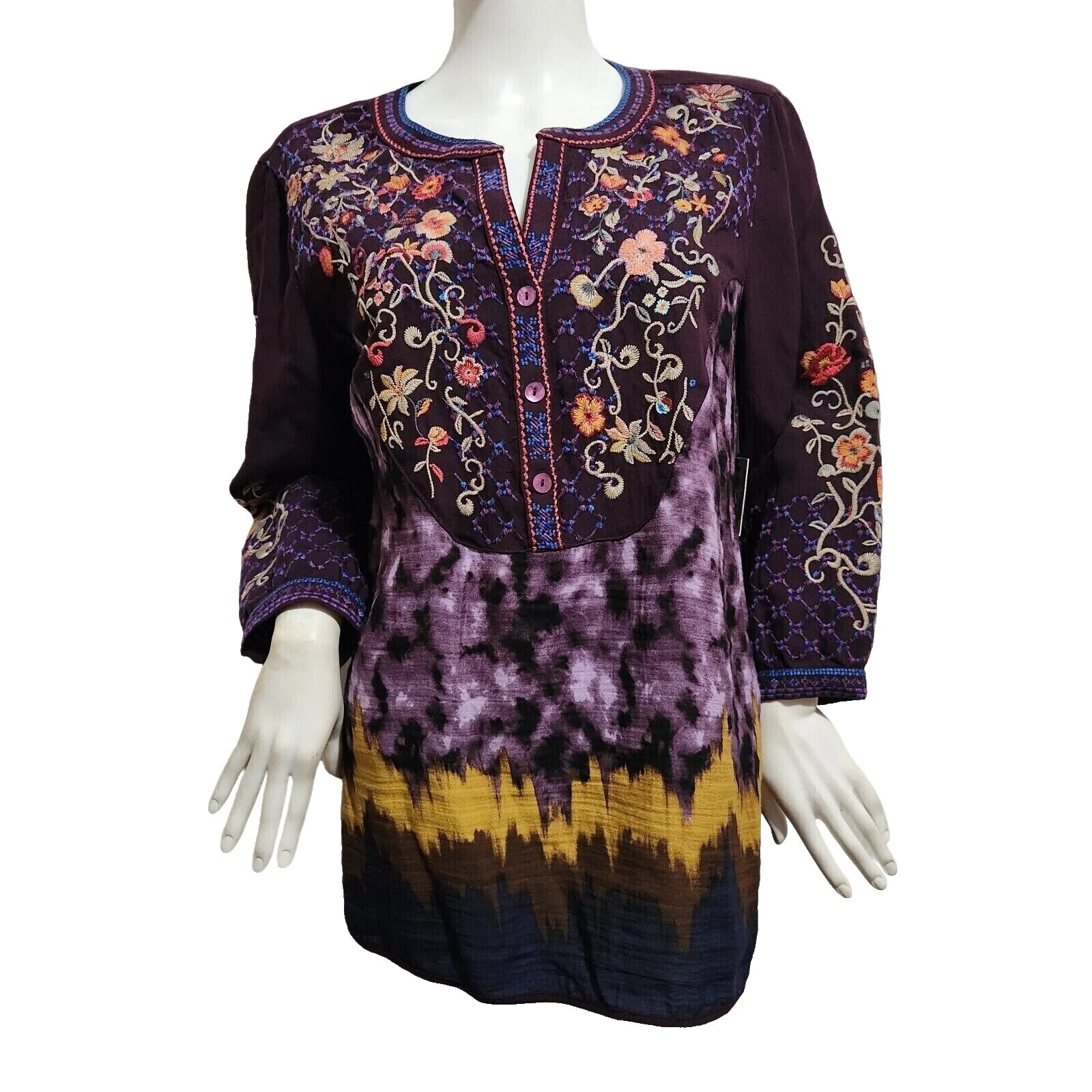 Blusa top Floral Casual de Nylon para De mujer