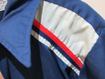 Vintage 1970s Hilton Bowling Shirt Size men's Large blue