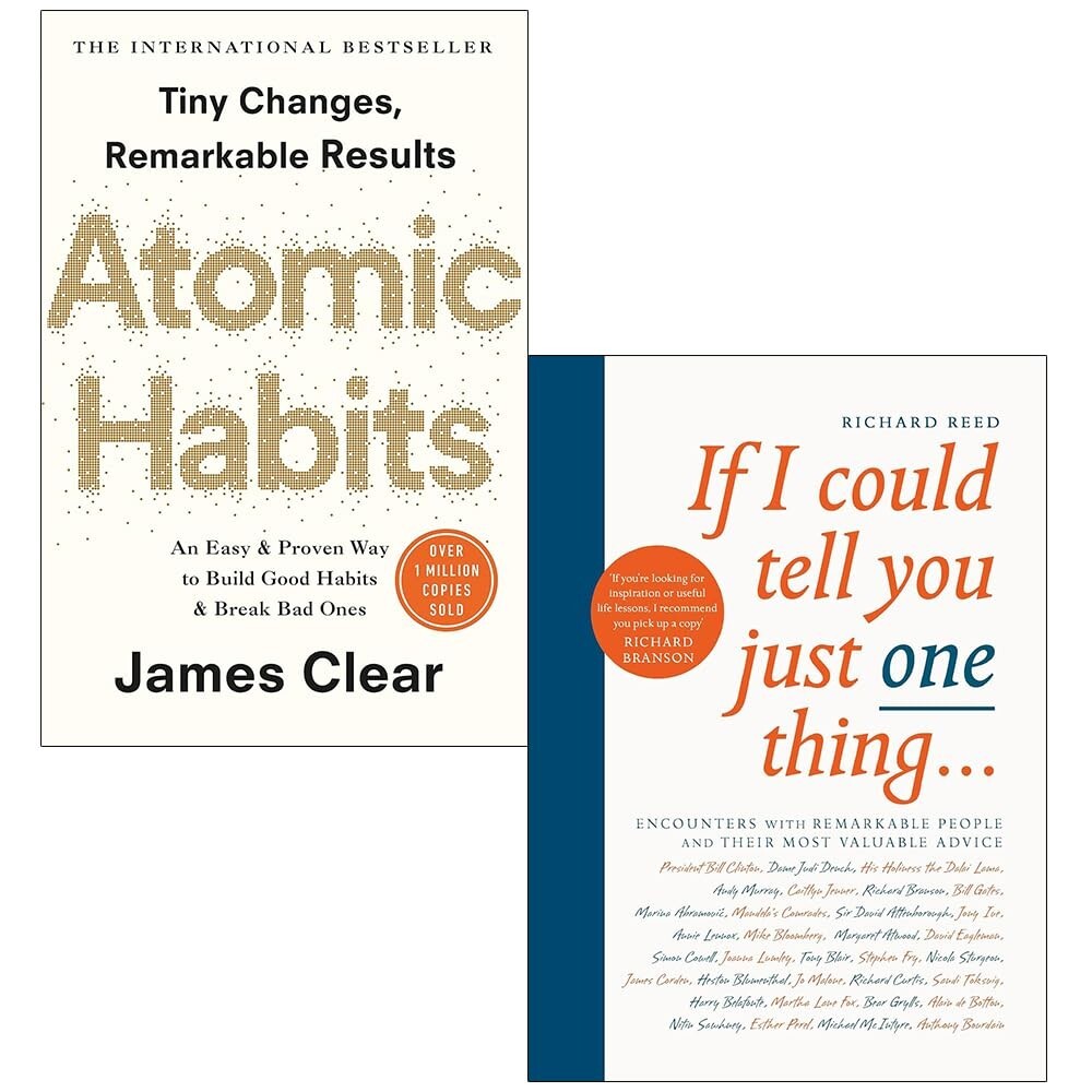 Atomic Habits By James Clear & If I Could Tell You Just One Thing 2 Books Set