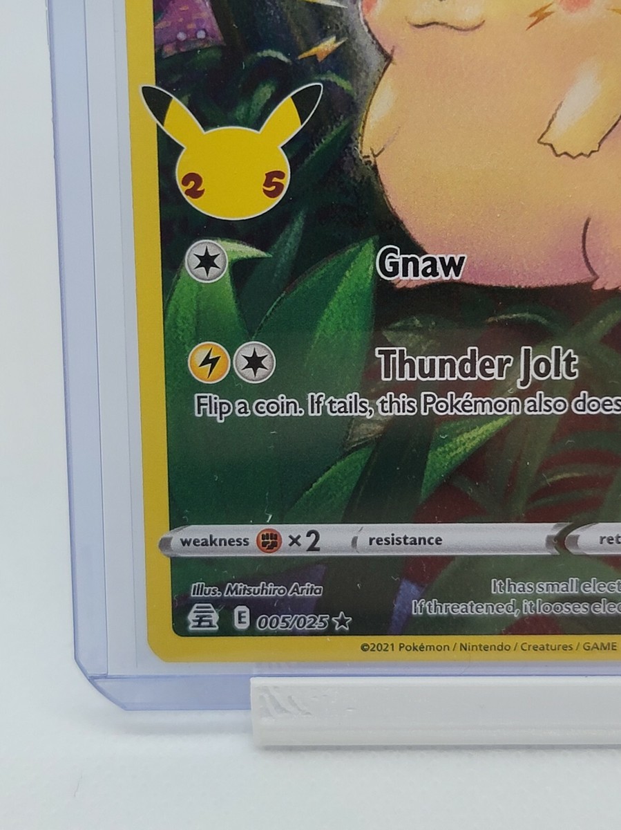 Pokemon Pikachu 25th Anniversary Celebrations 005/025 Base Pokemon Pikachu 25th Anniversary Celebrations 005/025 Base