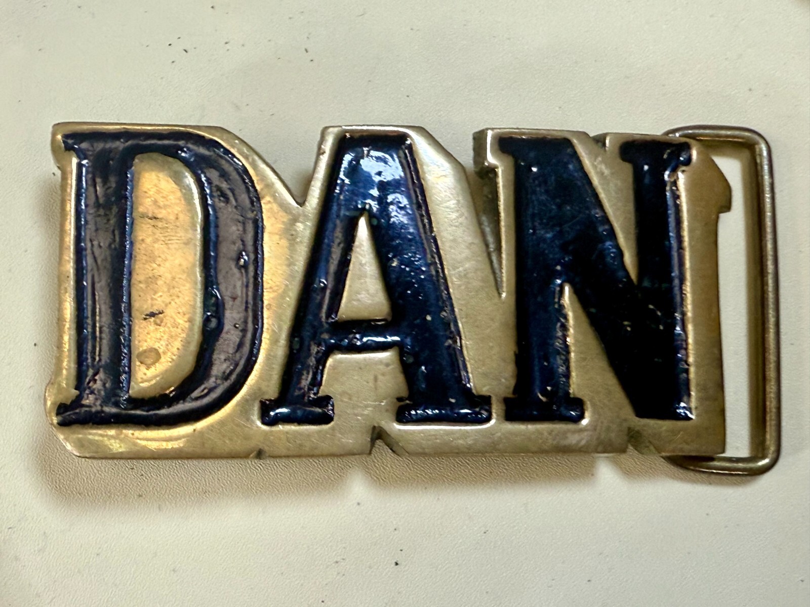 Custom Name DAN Block Letter Solid Brass Vintage … - image 10