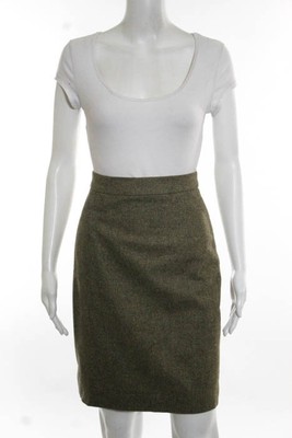 Cheapest Country Classics Green Flat Waist Knee Length A Line Skirt Size Small Online