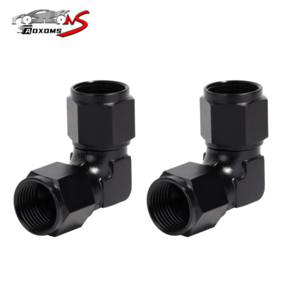 2Pcs 10AN Female to 10AN Female 90 Degree Swivel Coupler Union Fitting Adapter