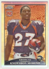KNOWSHON MORENO ROOKIE REFRACTOR 2009 TOPPS CHROME 170 DENVER BRONCOS GEORGIA