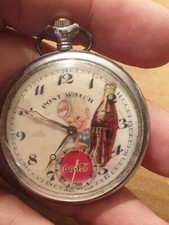 Antique Coca Cola Customers Advertisement Bottle Pocket watch very Rare 1924