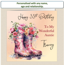 Personalised Birthday Card Daughter Granddaughter Sister Friend mum Female BOOT2