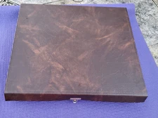 Vintage Silverware Chest Storage Box Faux Leather