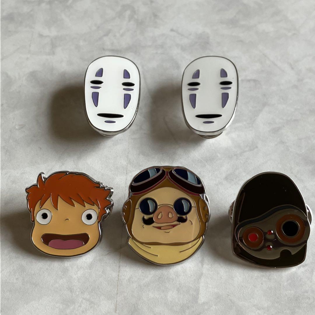 Studio Ghibli Pin Badge Set Porco Rosso Laputa Ponyo Spirited Away  New