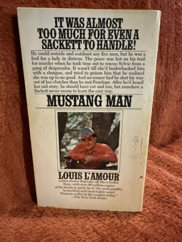 Vintage MUSTANG MAN Louis L'Amour Western Novel 1976 paperback - Picture 2 of 12