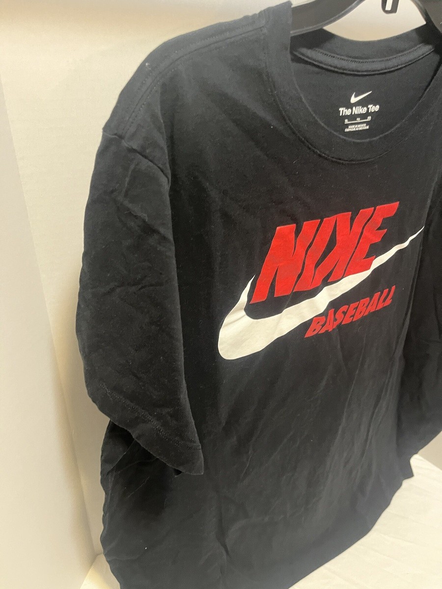 Nike Baseball Men's XL T-Shirt Backwards K MLB Crew Neck Sports