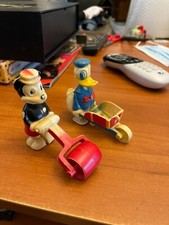 Vintage Plastic Disney Donald Duck Mickey Mouse Figures