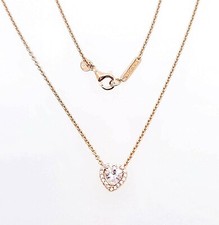 NEW PANDORA Rose 14k Gold Plated Sparkling  Heart Collier Necklace 388425C01