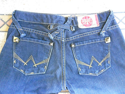 Jeans Femme LE TEMPS DES CERISES - Taille 34 - Coupe Droite Bleu Foncé - Occasion Parfait état