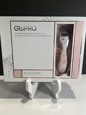 BeautyBio GloPRO Microneedling Tool W/ Face, Eye  Body Rollers Cryo Pink White