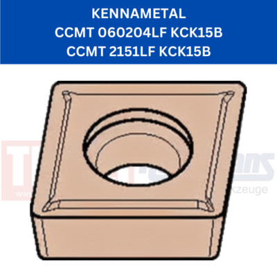 10 x KENNAMETAL CCMT 060204LF KCK15B / CCMT 2151LF KCK15B für Guss