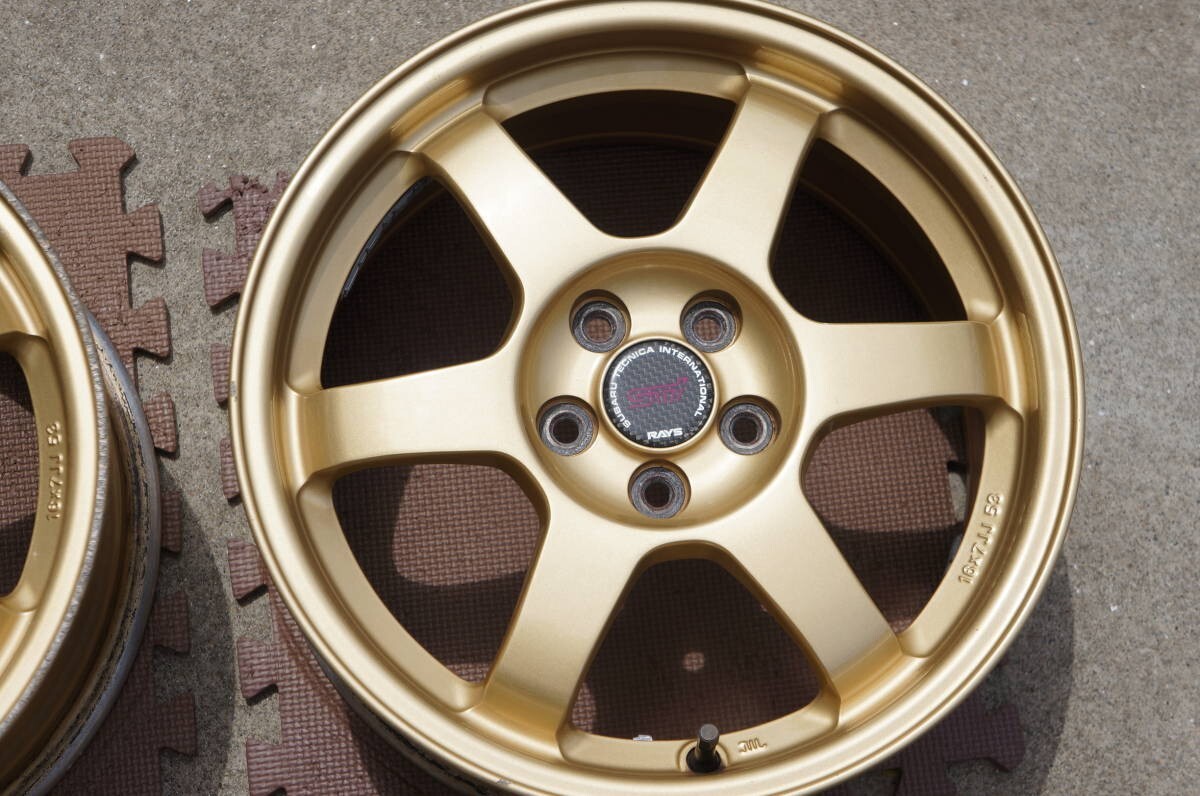 鍛造 RAYS インプレッサ STI TE07 TE37 16×7J+53 鍛造 RAYS インプレッサ STI TE07 TE37 16×7J+53