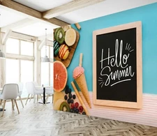 3D Hello Summer ZHUA11156 Wallpaper Wall Murals Removable Self-adhesive Amy